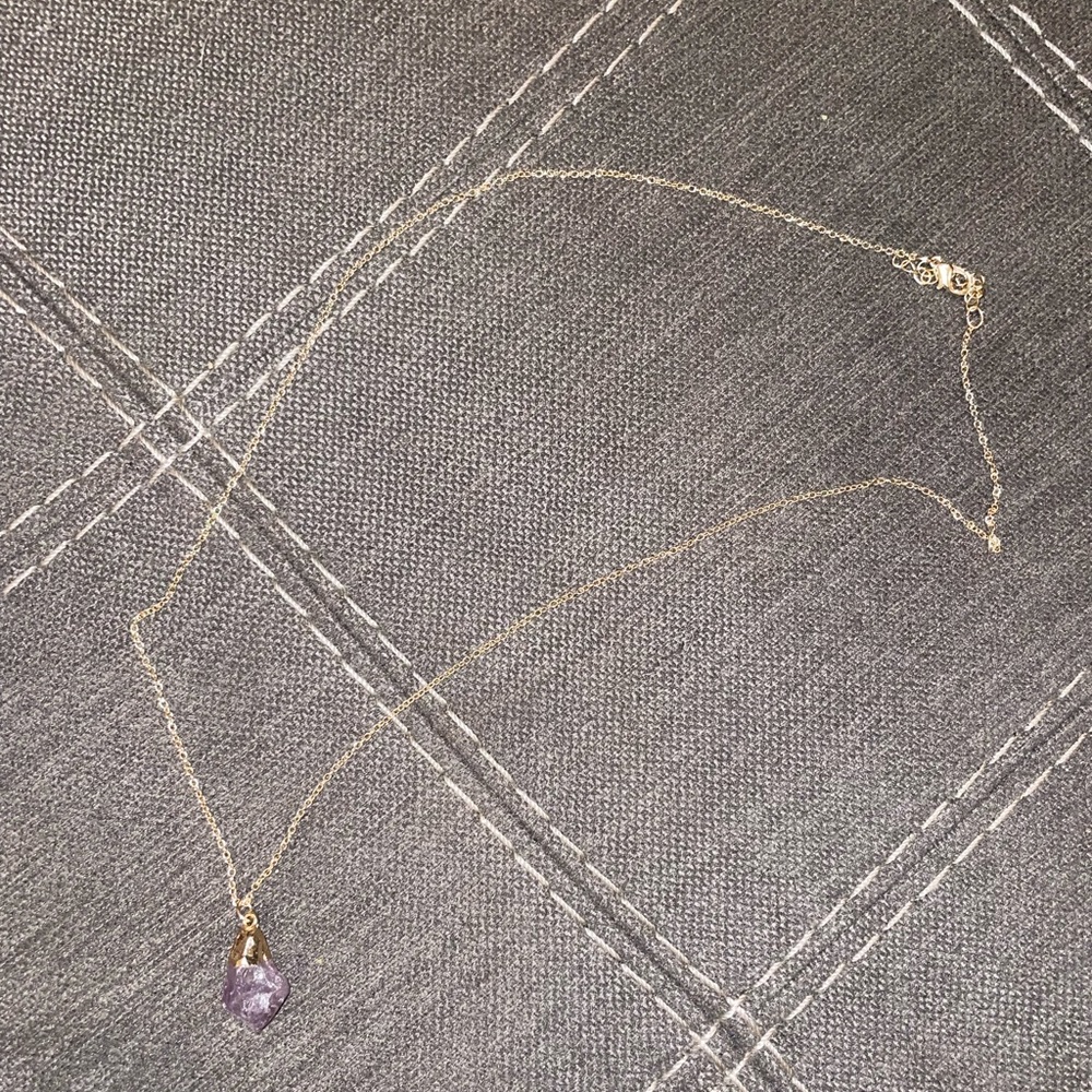 FREE WITH PURCHASE Faux Amethyst Necklace Long